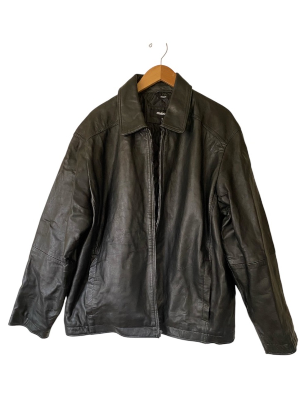 CLAIBORNE Black 100% Lambskin Leather Jacket Size XL
